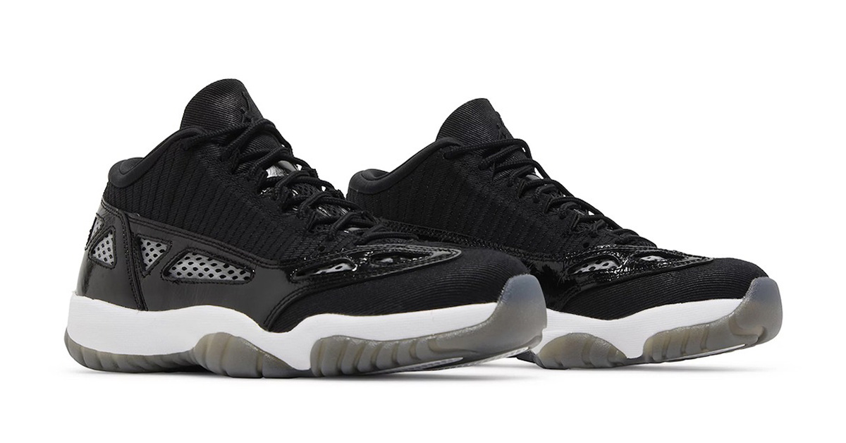 Hier sind die ersten Bilder des Air Leopard jordan 11 Low IE „Black/White“